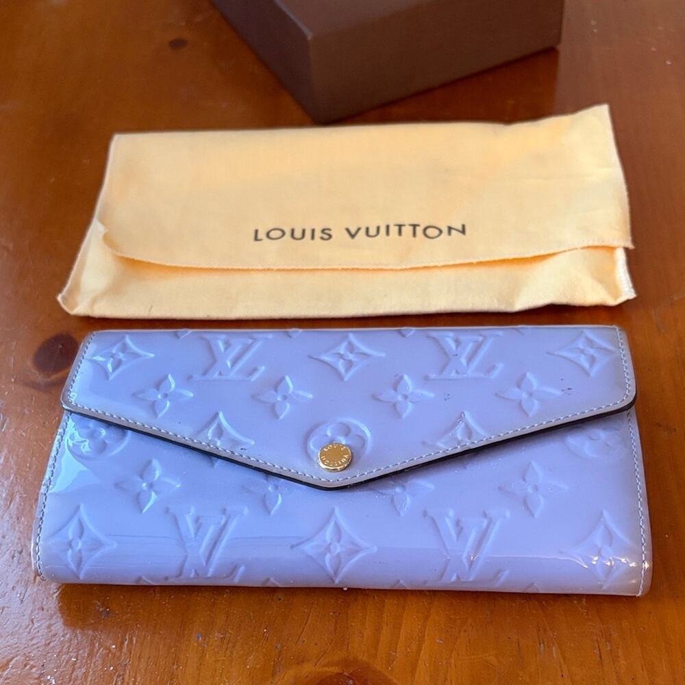 Louis Vuitton Lilac Vernis Monogram Long Wallet